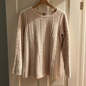 J Jill Chenille Ivory Tunic Sweater